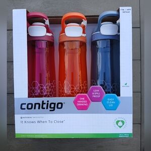 Contigo Autoseal Bottle Trio - Burgundy, Orange, Navy